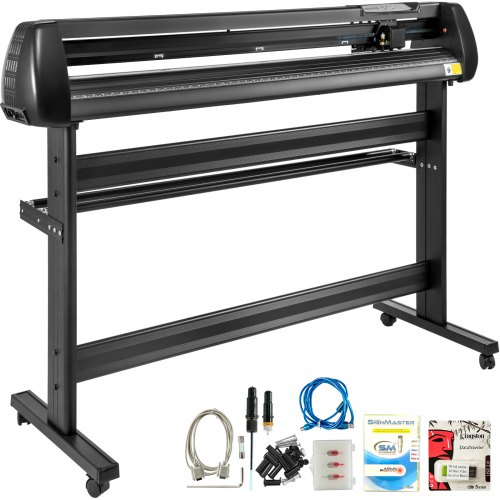 foto del prodotto vevor plotter da taglio stampanti adesivi da 1350 mm plotter da taglio con forza di supporto a terra e velocit regolabile