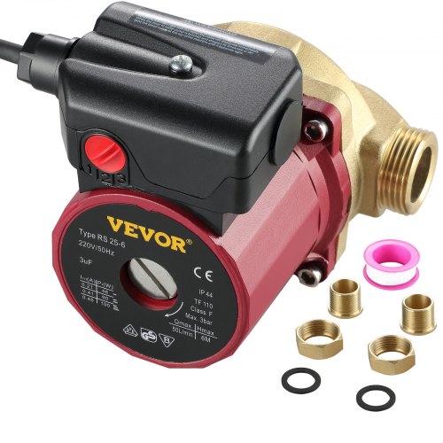 foto del prodotto vevor pompa di circolazione dell acqua calda vevor da 0,6 pollici, 220 v, 5,3 gpm, 90 w, pompa dell acqua da 0,8 a per lavatrice automatica elettronica da bar