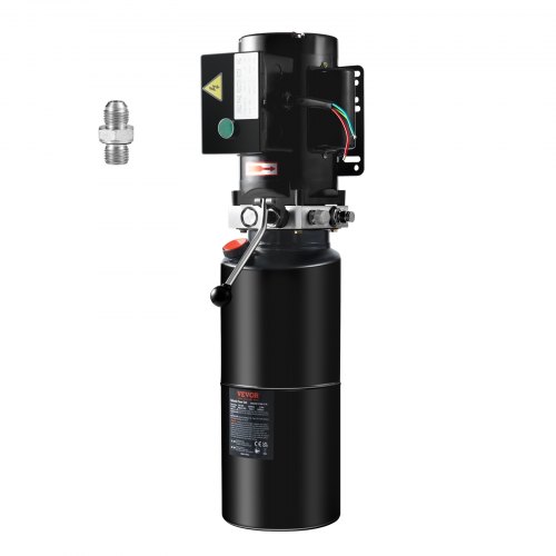 foto del prodotto vevor pompa idraulica ac 220v capienza ca. 9,5l centralina idraulica ad azione singola flusso d olio ca. 6,4 l min pressione massima di 22 mpa, pompa per montacarichi auto camion rimorchio da garage