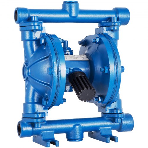 foto del prodotto vevor pompa pneumatica a doppia membrana, ingresso e uscita da 1 2, corpo in ghisa, 8,8 gpm e massimo 120 psi, pompa di trasferimento pneumatica per petrolio, diesel, olio e fluidi