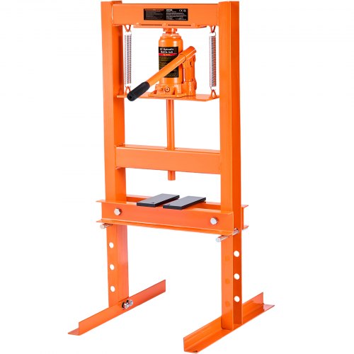 foto del prodotto vevor pressa idraulica a pavimento da officina garage forza di pressatura massima di 6 tonnellate, pressa idraulica da officina manuale corpo in acciaio al carbonio altezza regolabile tra 55 250 mm