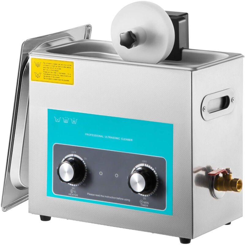 foto del prodotto vevor pulitore a ultrasuoni professionale display digitale, 6l lavatrice ultrasuoni in vinile, 220v 50khz con funzione di riscaldamento, nero, per