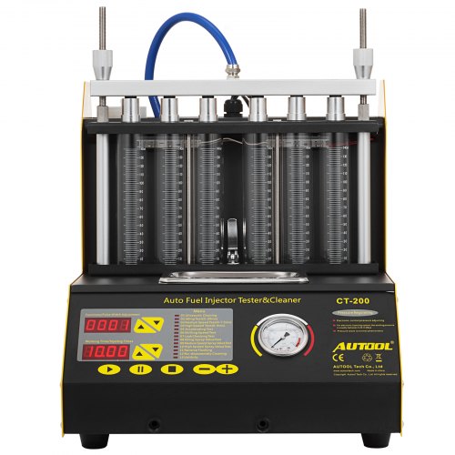 foto del prodotto vevor pulitore e collaudatore per iniettore di carburante automatico 6 cilindri ultrasuoni benzina ct200