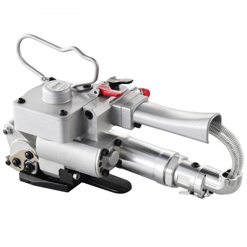 foto del prodotto vevor reggiatrice pneumatica, per cinghie in plastica pet da 19 25 mm, macchina per reggiatura per imballaggio, pressa portatile, macchina per imballaggio automatica con tensione massima di 4000 n