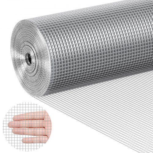 foto del prodotto vevor rete metallica zincata 1220 mm x 15,24 m recinzione metallico per polli