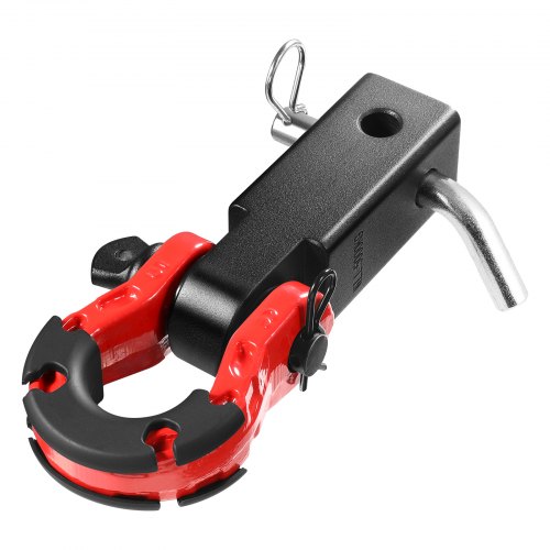 foto del prodotto vevor ricevitore per gancio di traino, adatto per ricevitori 50 mm resistenza alla rottura di 29,9 t, grillo ad anello a d con perno bloccaggio gancio traino, gancio per recupero carichi pesanti