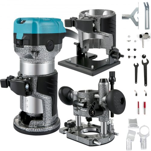 foto del prodotto vevor rifilatore fresatrice verticale per legno elettrica, 220v 710w velocit 13000 33000 rpm fresatrice rifilatore multifunzione per scanalatura del legno, formatura di bordi, intaglio del legno