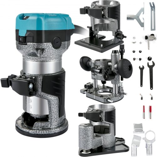 foto del prodotto vevor rifilatore fresatrice verticale per legno elettrica, 220v 710w velocit 13000 33000 rpm fresatrice rifilatore multifunzione per scanalatura del legno, formatura di bordi, intaglio del legno