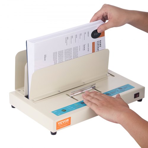 foto del prodotto vevor rilegatrice termica con capacit di 500 fogli, rilegatrice termica per libri spessore rilegatura 50mm documenti a3 lato corto a4 a5, rilegatrice per libri con rilevamento ottico a infrarossi