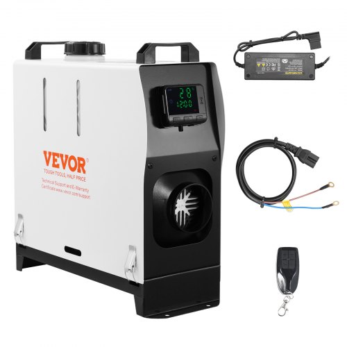 foto del prodotto vevor riscaldatore diesel tutto in uno 5 8 kw, riscaldatore ad aria diesel con display lcd per controllo remoto, riscaldamento rapido per interni di camion, roulotte e camper, riscaldatore a gasolio riscaldatore gasolio