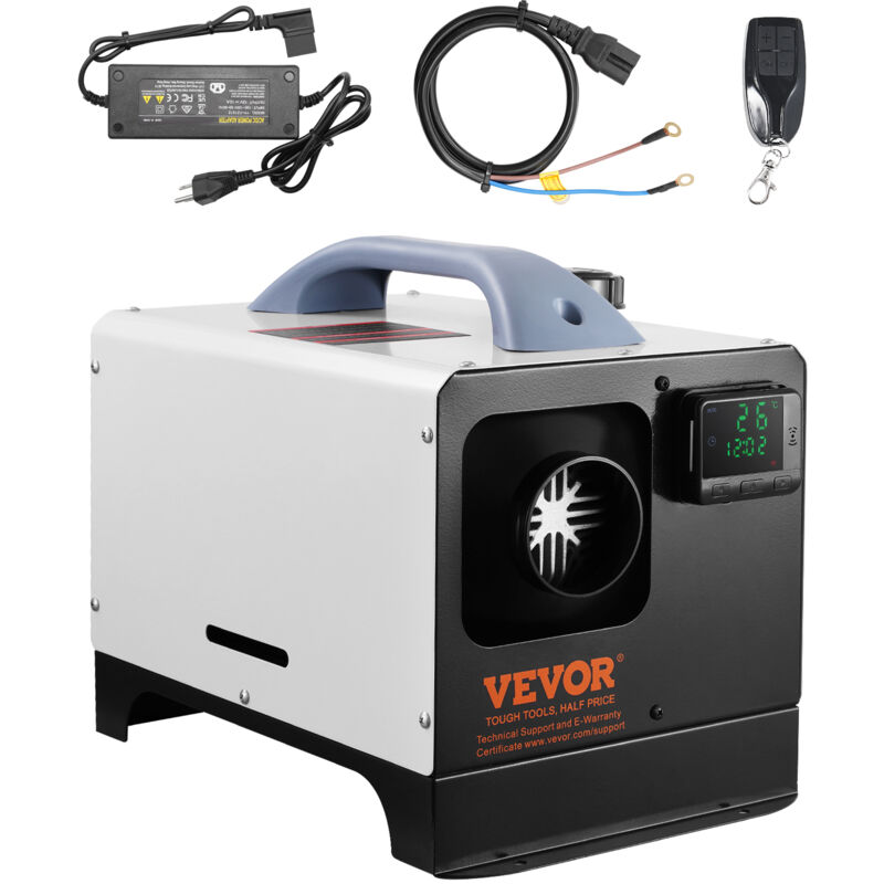 foto del prodotto vevor riscaldatore diesel tutto in uno 5 8 kw, riscaldatore ad aria diesel regolabile 8 36 , con display lcd con controllo remoto, basso consumo di