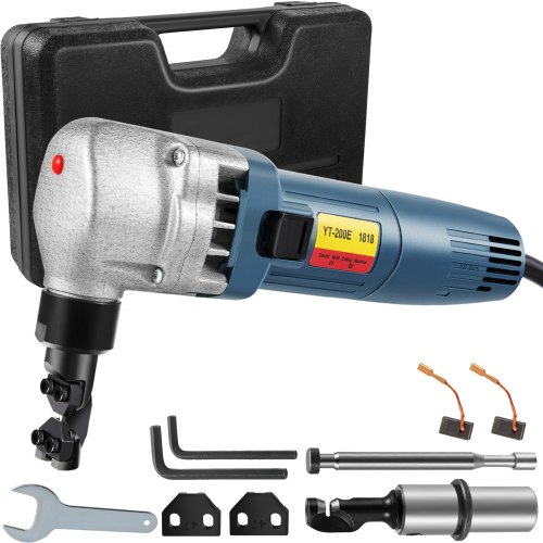 foto del prodotto vevor roditrice per lamiera in metallo, spessore 0,07 pollici 1,8 mm 380 w 220 v cesoia elettrica per lamiera per lamiere, materiali ondulati, tubi, profili complessi, acciaio inossidabile, rame