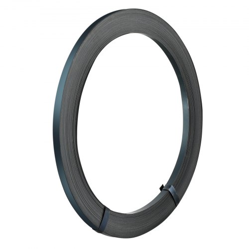 foto del prodotto vevor rotolo di reggia per imballaggio in acciaio, 100 m x 12,7 mm x 0,4 mm reggia metallica portatile resistente, resistenza alla rottura 500 kg rotolo per reggia per pallet per carichi pesanti, nero