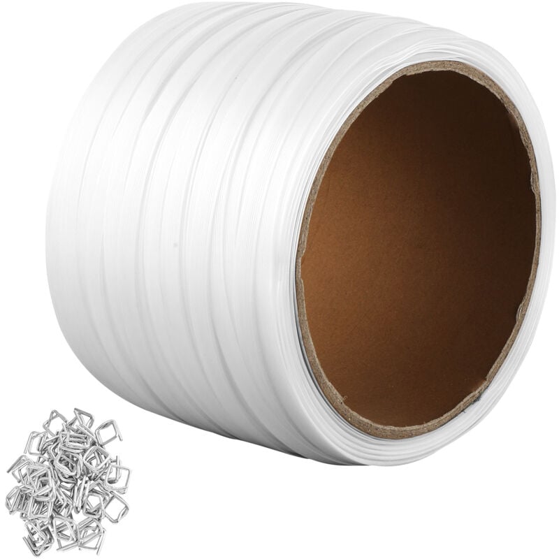 foto del prodotto vevor rotolo per reggia in corda intrecciata da imballaggio 200 m x 12,7 mm x 0,8 mm reggia portatile resistente resistenza alla rottura 400 kg