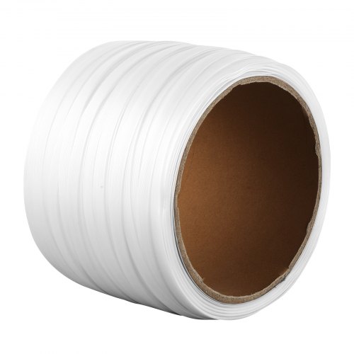 foto del prodotto vevor rotolo per reggia in corda intrecciata da imballaggio 200 m x 12,7 mm x 0,8 mm reggia portatile resistente resistenza alla rottura 400 kg rotolo per reggia per pallet per carichi pesanti, bianco