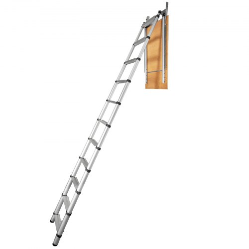 foto del prodotto vevor scala telescopica scala in alluminio con capacit di 350 libbre per soffitta domestica per camper