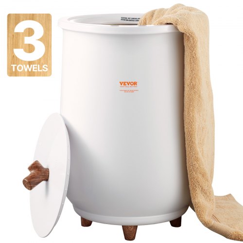 foto del prodotto vevor scaldasalviette secchio verticale 20 litri per bagno spa max. 2 asciugamani potenza nominale 465 w spegnimento automatico tempo di riscaldamento regolabile 4 livelli, riscaldatore asciugamani