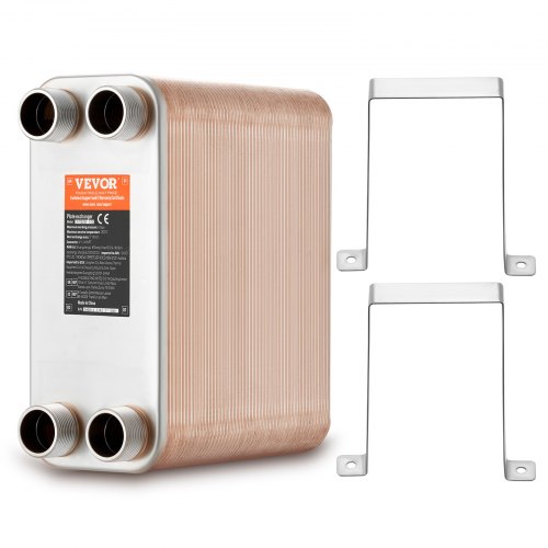 foto del prodotto vevor scambiatore di calorea 100 piastre 127x305 mm acciaio inox 316 l brasato