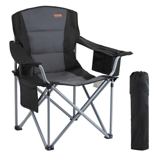 foto del prodotto vevor sedia da campeggio pieghevole portatile capacit max. 158 kg con supporto portabottiglia in tessuto oxford, sedia da campeggio esterno 980 x 630 x 990 mm per campeggio picnic portatile 5,7 kg