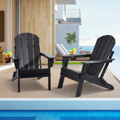 foto del prodotto vevor sedie adirondack set 2 sedie da giardino per patio 800 x 755 x 915mm nero