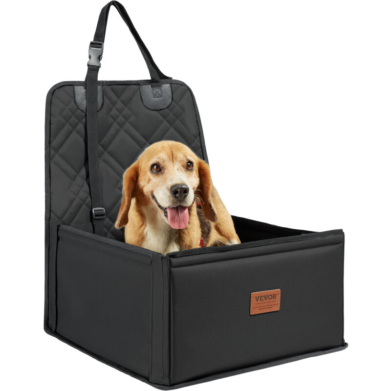 foto del prodotto vevor seggiolino auto per cani piccola taglia 12kg, rialzo per cani, con telaio di supporto, guinzaglio di sicurezza con clip, imbottitura in