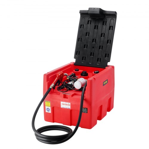 foto del prodotto vevor serbatoio benzina diesel portatile 182l, serbatoio rifornimento carburante, pompa di trasferimento 12v, 40 l min, tubo flessibile 4 m, pistola per rifornimento per veicoli settore agricolo