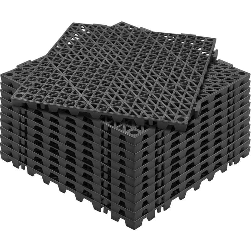 foto del prodotto vevor set di 12 piastrelle per piscina da giardino 30x30x1,5 cm, piastrelle traforate per pavimentazione antiscivolo in pvc a drenaggio rapido per