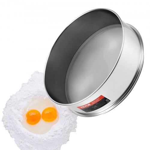 foto del prodotto vevor setaccio per farina in acciaio inox a maglia fine da 150 maglie da cucina