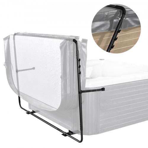foto del prodotto vevor sollevatore per copertura per vasca da bagno jacuzzi spa, altezza regolabile 80 105 cm e larghezza 135 235 cm, adatto a diverse dimensioni di vasche da bagno rettangolari