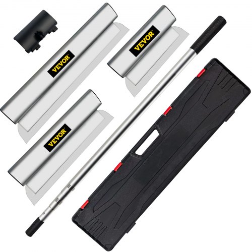 foto del prodotto vevor spatola di finitura, lama 10 16 24 pollici peso 4,58 kg strumento scremante in acciaio inossidabile per la rimozione di stucco, mastice, gesso, stucco, raschiatura, vernice e carta da parati