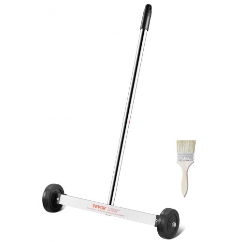 foto del prodotto vevor spazzatrice magnetica con ruote, mini spazzatrice magnetica 38cm, capacità max. 3,6kg, maniglia regolabile, spazzatrice magnetica leggera raccogliere chiodi viti, pulizia garage officina