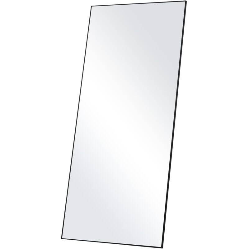 foto del prodotto vevor specchio a figura intera 1800 x 785 mm specchio da terra rettangolare extra grande, telaio in vetro temperato in lega di alluminio, specchio