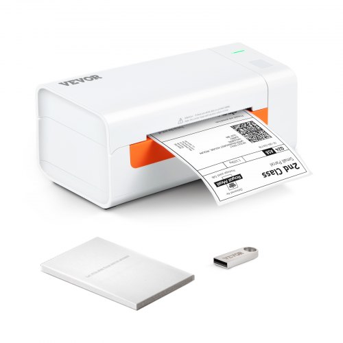 foto del prodotto vevor stampante termica per etichette 4x6 codice a barre risoluzione 203 dpi, stampante per etichette velocit da 150 mm s compatibile a sistema windows mac os linux chromebook, etichettatrice termica