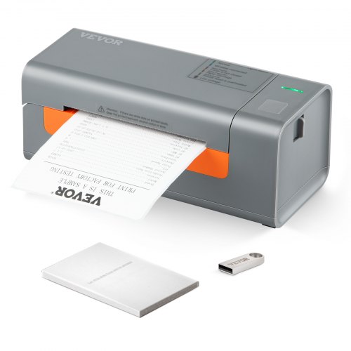 foto del prodotto vevor stampante termica per etichette 4x6 codice a barre risoluzione 203 dpi, stampante per etichette velocit da 150 mm s compatibile a sistema windows mac os linux chromebook, etichettatrice termica