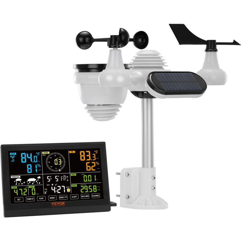foto del prodotto vevor stazione meteorologica wireless solare interni esterni schermo a colori 7,9 pollici funzione 7 in 1, stazione meteo display 7,9 pollici