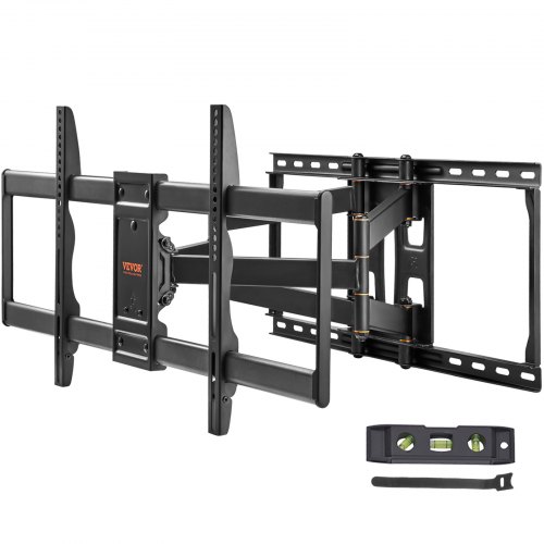 foto del prodotto vevor supporto da parete per tv 880 x 325 x 90 mm per schermo tra 37 - 90 pollici capacità massima 74,84kg, staffa da parete porta tv in acciaio al carbonio angolazione regolabile, supporto tv murale