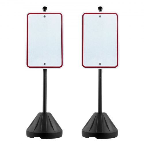 foto del prodotto vevor supporto per cartello ghisa 1524 mm portacartello portatile a ruote nero