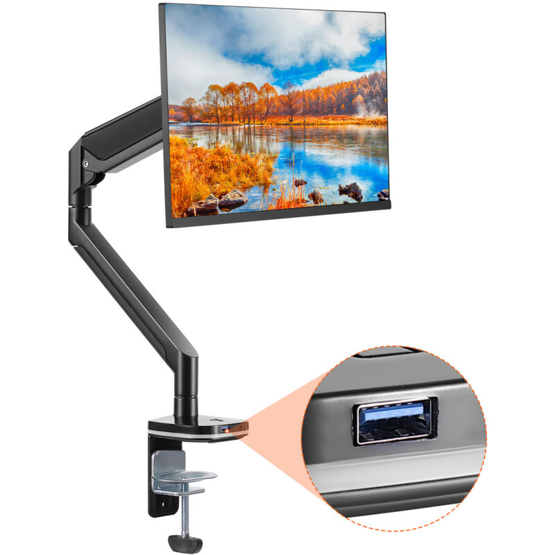 foto del prodotto vevor supporto per monitor pc schermo da 13 35 pollici braccio per monitor inclinazione regolabile girevole carico massimo 12kg 2 modi di montaggio
