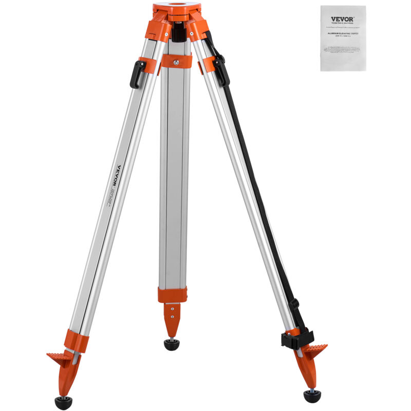 foto del prodotto vevor supporto per treppiede con livella laser, attacco filettato regolazione altezza 420 1665 mm, treppiede rilievi impieghi gravosi, scanner