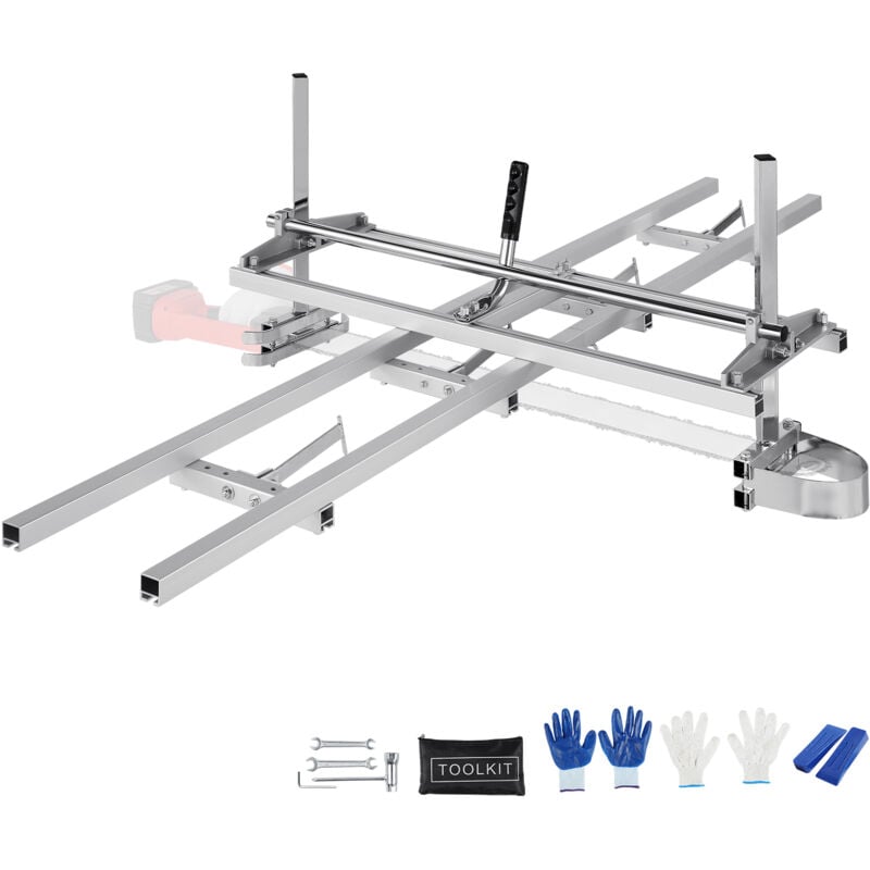 foto del prodotto vevor supporto per troncatrice a catena 355 914mm mulino con guida per troncatrice a binario per motosega in alluminio 274 cm, supporto con guida per