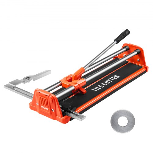 foto del prodotto vevor tagliapiastrelle manuale, da 430 mm per piastrelle da parete e lucide, doppia guida per tagli precisi, mola in carburo di tungsteno, impugnatura, asta di pressione antiscivolo