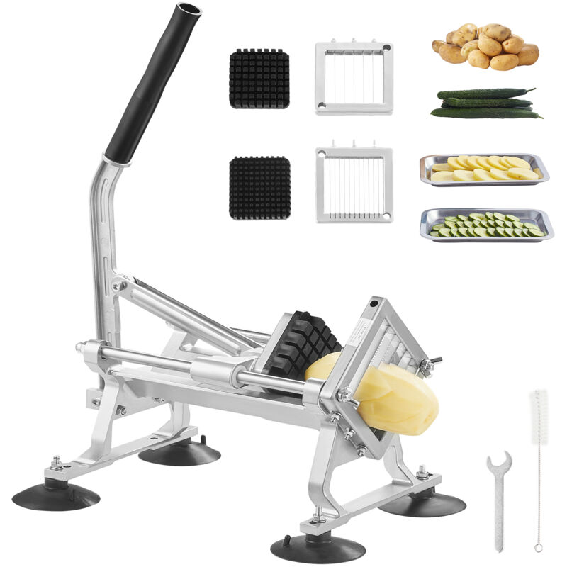 foto del prodotto vevor tagliaverdure commerciale, affettatrice frutta 1 4 3 8 1 2, tagliaverdure in acciaio inox lega di alluminio, affettatrice manuale con