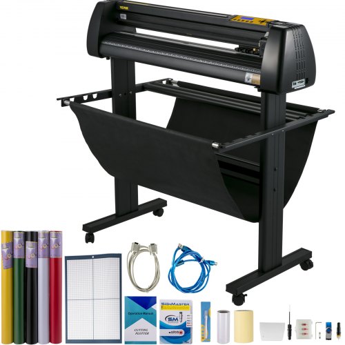 foto del prodotto vevor taglierina per vinile 34 pollici, taglierina per vinile, stampante manuale per vinile, taglierina per plotter display lcd, taglio cartelli software signmaster per taglio con strumenti accessori