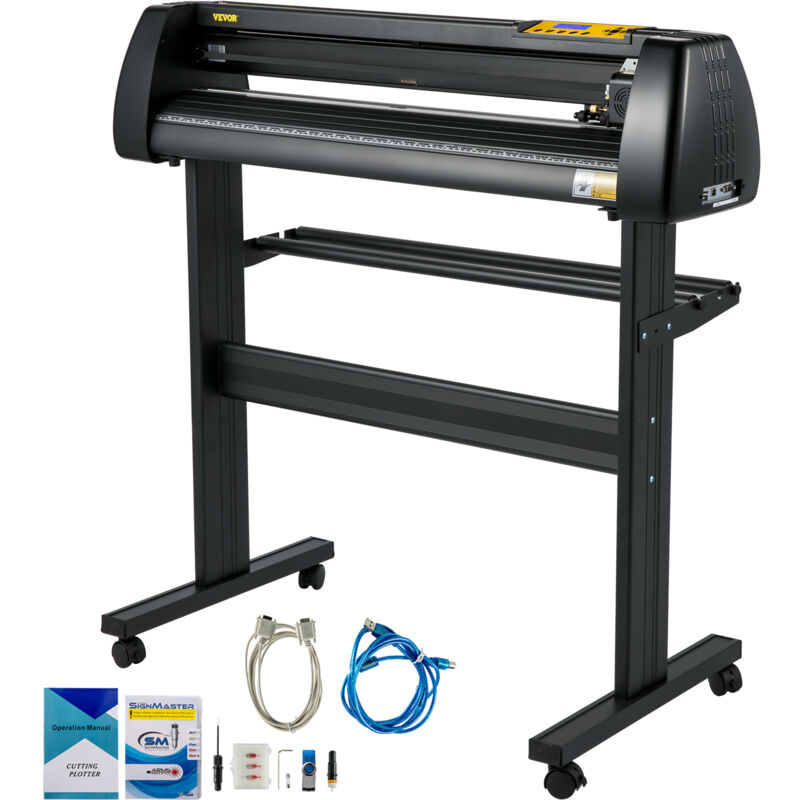 foto del prodotto vevor taglierina per vinile, plotter taglio per alimentazione carta 34 pollici stampante per vinile display lcd compatibile con windows kit per la