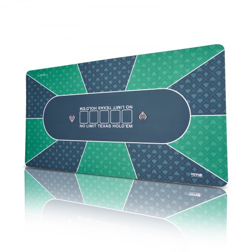 foto del prodotto vevor tappetino da poker piano tavolo da poker 180x90 cm, 6 8 giocatori, piano tavolo da poker pieghevole con borsa trasporto, tappeto da poker impermeabile per giochi di poker, verde