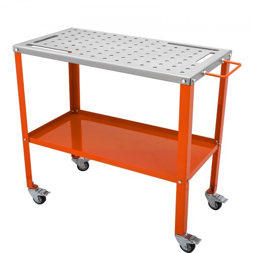 foto del prodotto vevor tavolo da saldatura lavoro saldatore in acciaio al carbonio capacit carico max. 544kg, banco di lavoro per saldatura 91,4 x 45,7 cm da officina garage, tavolo da saldatura 94 fori portautensili