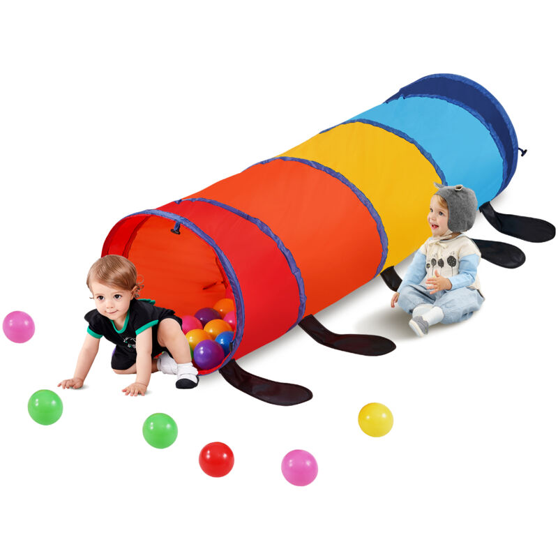 foto del prodotto vevor tenda da gioco per bambini, tunnel giocattolo per gattonare, regalo pieghevole, tunnel da gioco per interni ed esterni, multicolore