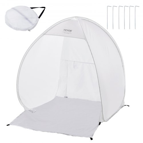 foto del prodotto vevor tenda portatile per pittura a spruzzo 101,6 x 88,9 x 101,6 cm tenda per verniciatura a spruzzo portatile pieghevole pop up con pavimento integrato, finestra di scarico e borsa portaoggetti