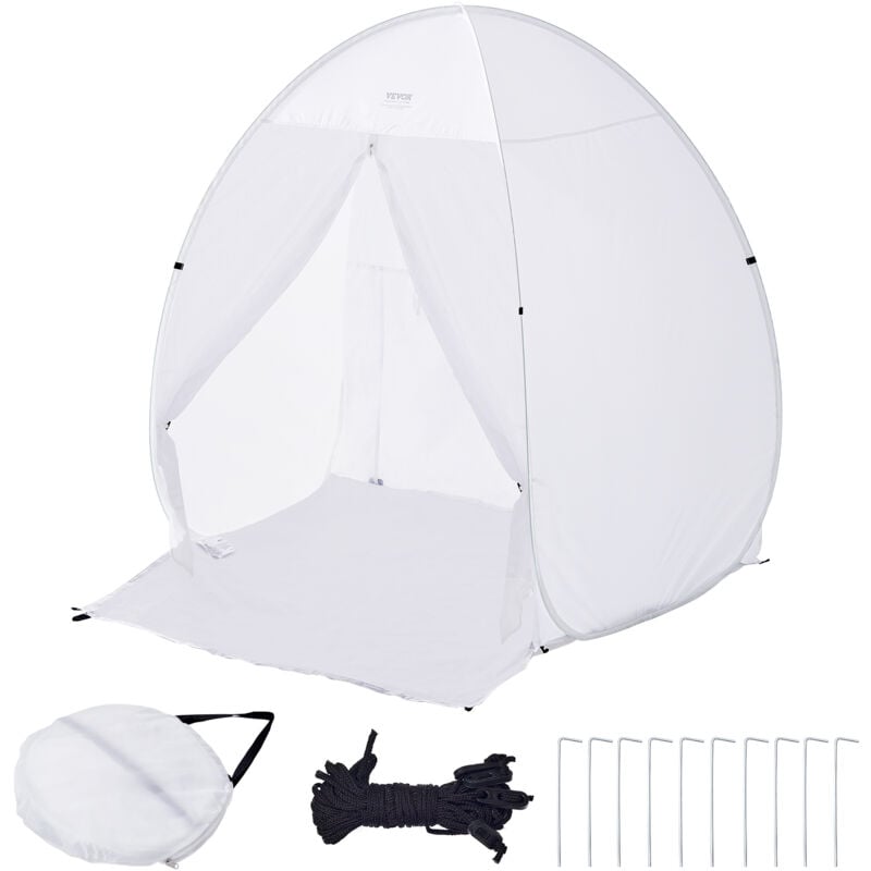 foto del prodotto vevor tenda portatile per pittura a spruzzo 152,4 x 152,4 x 177,8 cm in pop up
