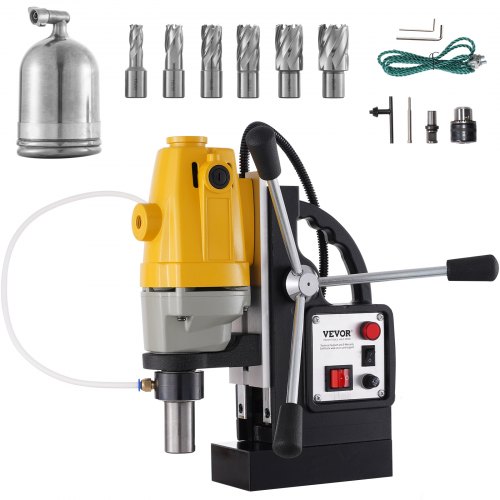 foto del prodotto vevor trapano a colonna magnetico da 1100 w con diametro del foro da 1 1 2 pollici 40 mm md40 trapano a colonna magnetico 1275 kg 670 giri min sistema di foratura magnetica